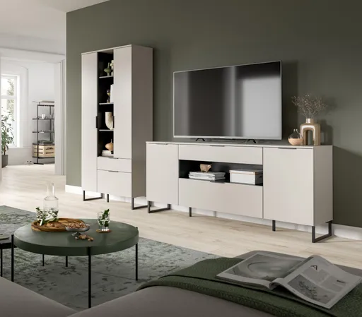 Wohnwand - Kaschmir, Schwarz