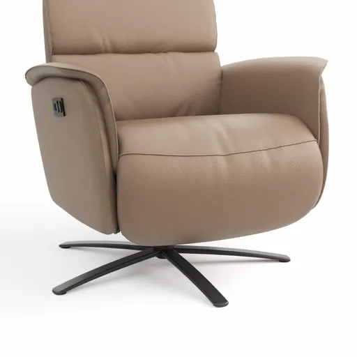 Relaxsessel Amila - Größe M, inkl. 2-motorischer Relaxfunktion und Kopfteilverstellung, Leder, Rauchbraun