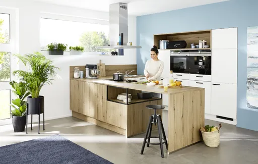 Winkelküche 40.100 2 421, Weiß matt