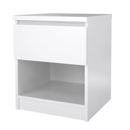 Nachtkonsole- B ca. 41 cm, Weiß, Hochglanz
