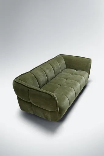 Sofa Hedda - 3-Sitzer, Chenille, Khaki