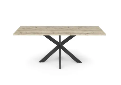 Esstisch - LB ca. 200x100 cm, Sandeiche, Schwarz