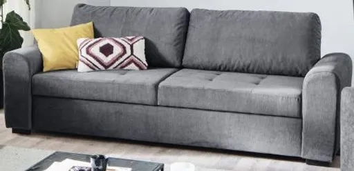 Sofa - 2-Sitzer, Stoff, Dunkelgrau