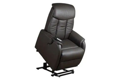 TV-Sessel MARIN - Aufstehhilfe, Relaxfunktion, Leder, Dunkelbraun