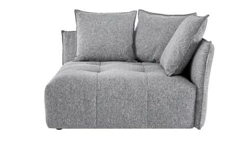 Ecksofa Palazzina - Ecke, Stoff, Graubeige