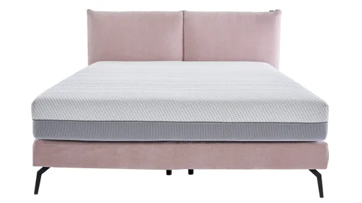 Boxspringbett Delia - Liegefläche 180x200 cm, Stoff, Rose 