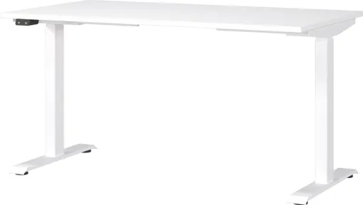 Schreibtisch GELI - höhenverstellbar, LB ca. 140x80 cm, Weiß