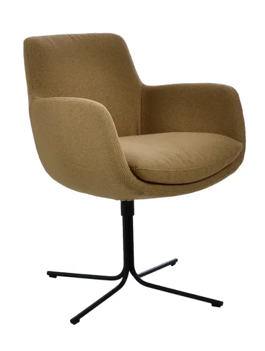 Sessel - drehbar, Stoff, Hellbraun