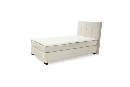 Boxspringbett JILA- Ligefläche ca. 120x200 cm, Stoff, Beige