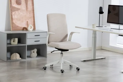 Drehstuhl - drehbar, höhenverstellbar, Webstoff, Sand