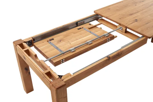 Esstisch - ausziehbar, LB ca. 180 (260) x90 cm, Balkeneiche massiv