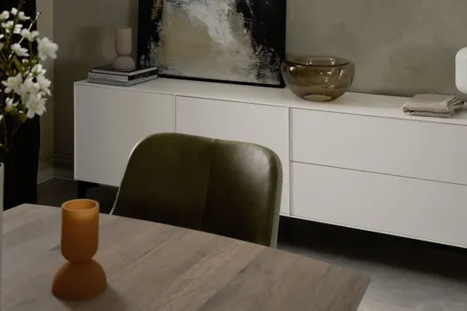 Sideboard Casello - BHT ca. 225x74x47 cm, Lack Matt, Weiß