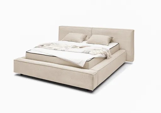 Polstergestell- Liegefläche ca. 180x200 cm, Stoff, Creme