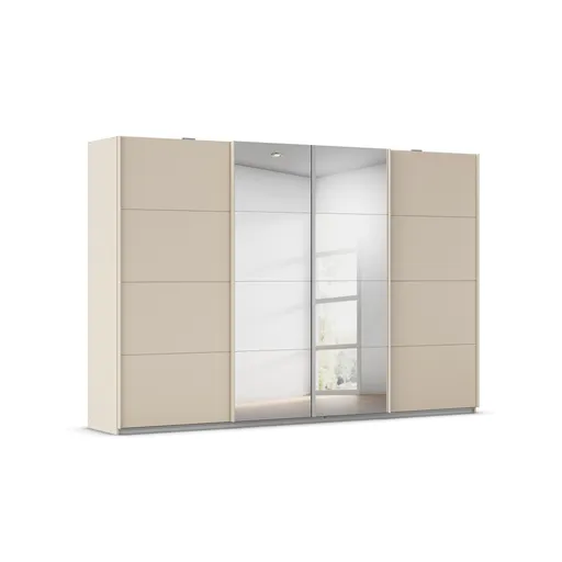 Schwebetürenschrank RIKK- B ca. 316 cm, Champagner, Spiegel