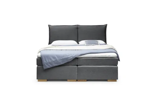 Boxspringbett SANDRIN A- Liegefläche ca. 180x200 cm, Stoff, Anthrazit, inkl. Stauraum