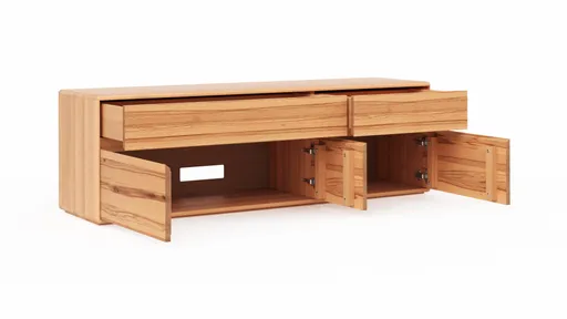Mediaboard Hillsboro - Buche/Kernbuche natur, geölt
