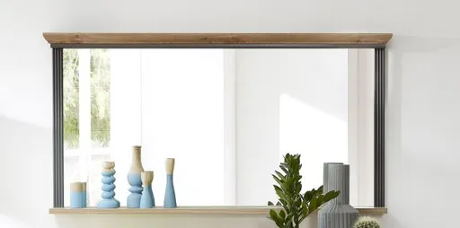 Spiegel - LB ca. 142x74 cm, Graphit, Artisan Eiche Nachbildung