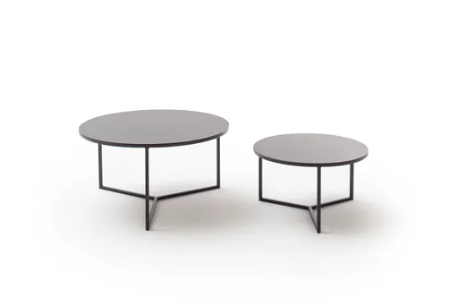 Couchtisch Joan 3 - LBH ca. 80x80x41,5 cm, Metall, Schwarz