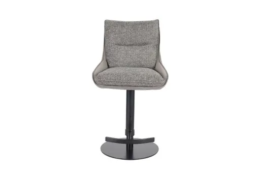 Barhocker MANDY - höhenverstellbar, Stoff, Graubeige