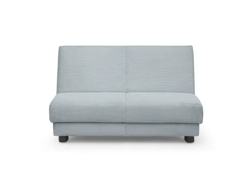 Schlafsofa EASY Optik A - 2-Sitzer ohne Armlehne, 140 cm inkl. Schlaffunktion, Cord, Hellblau