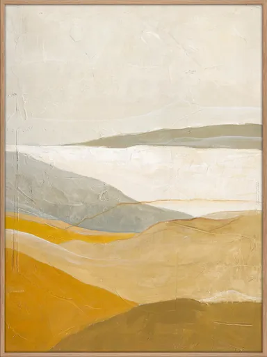 Leinwandbild - BHT ca. 90x120x3 cm, Beige-Grau