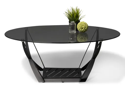 Couchtisch - LB ca. 100x60 cm, Grau, Schwarz