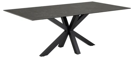 Esstisch ABBIGAIL - LB ca. 200x100 cm, Schwarz