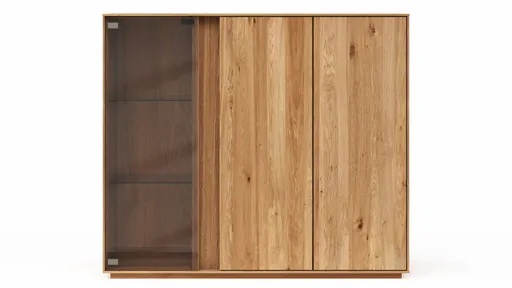 Highboard Saratoga - Wildeiche massiv, natur geölt