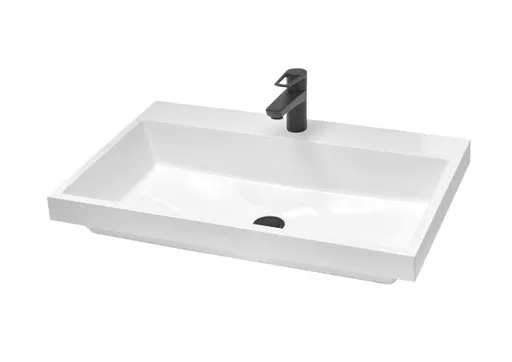 Waschbeckenunterschrank- B ca. 110 cm, Dunkelgrau, Eiche Dekor