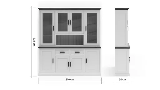 Buffetschrank Litchfield Oak - XO 9010, Non-Antique / XO Gray