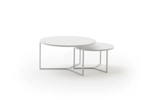 Couchtisch Joan 5 -  LBH ca. 80x80x41,5 cm, Metall, Kreidefarben