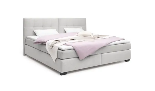 Boxspringbett JILA- Ligefläche ca. 240x200 cm, Stoff, Beige