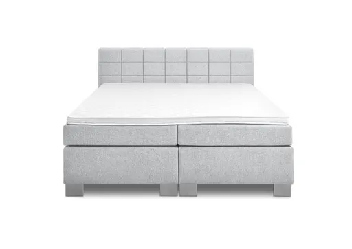 Boxspringbett HAIKOS- Liegefläche ca. 180x200 cm, Stoff, Hellgrau, TFK H2/TFK H2