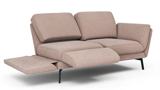 Sofa Tova - 2-Sitzer inkl. Rücken- und Armlehnfunktion, Stoff, Sand