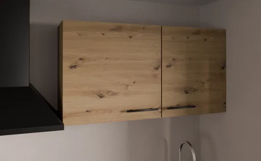 Küchenblock- ohne E-Geräte, B ca. 280 cm, Eiche Dekor, Kaschmir, Matt