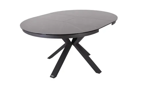Esstisch MAIJA - ausziehbar, Ø/H ca. 120x76 cm, Glaskeramik, Steingrau