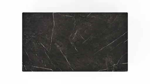 Esstisch Menosa - ausziehbar, LB ca. 160x90 cm, Laminat, Marmor schwarz