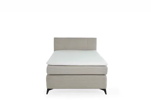 Boxspringbett JODIE- Liegefläche ca. 120x200 cm, Stoff Beige