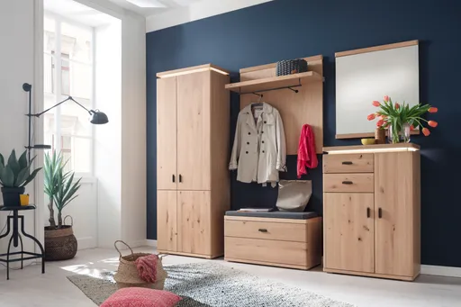 Garderobe - Balkeneiche teilmassiv