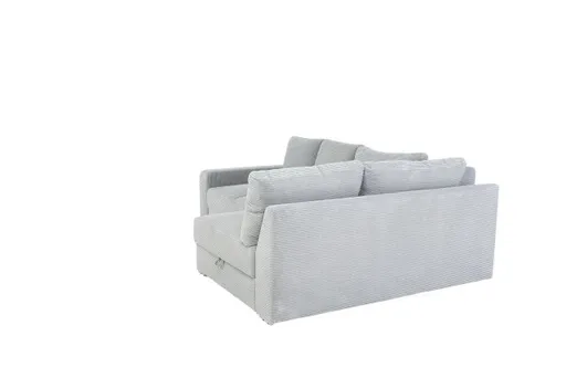 Ecksofa JANIS - 2,5-Sitzer, Ecke rechts inkl. Schlaffunktion , Stoff, Hellgrau