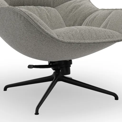 Sessel Unn - Stoff, Hellgrau