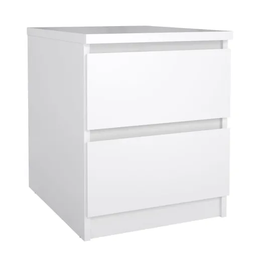 Nachtkonsole- B ca. 40 cm, Weiß, Hochglanz