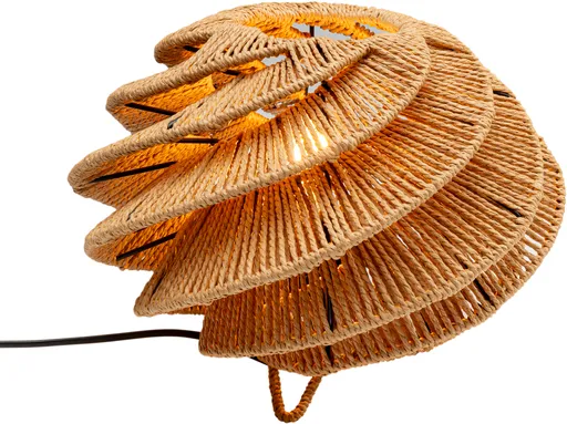 Tischleuchte- DH ca. 31x40 cm, Rattan