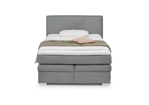 Boxspringbett- Liegefläche ca. 140x200 cm, Stoff, Grau
