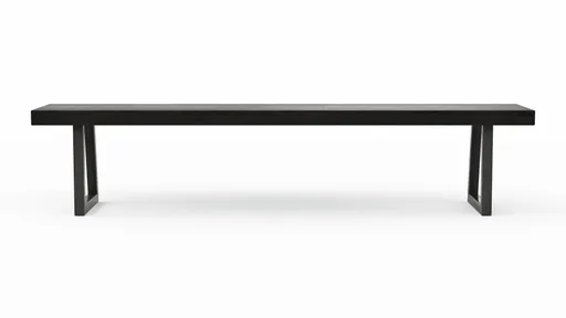 Holzbank Clifton - Breite ca. 200cm, Zerreiche massiv, smoked