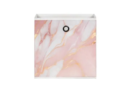 Faltbox - Stoff, Marmor Rosa/Gold