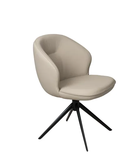 Stuhl MERRITH - drehbar, Leder, Latte