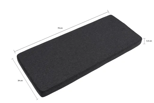 Sitzkissen - Stoff, Grau