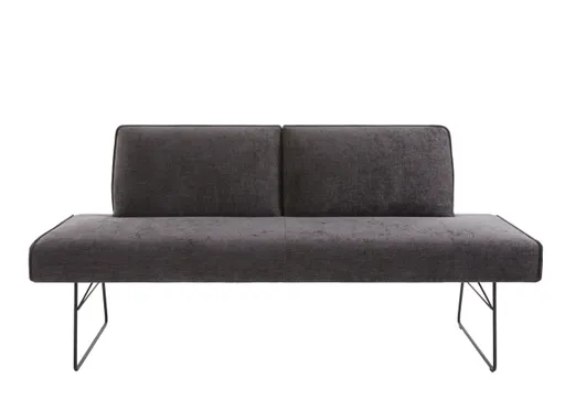 Polsterbank Elda - Breite ca. 184 cm, Stoff, Anthrazit