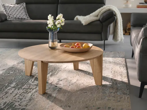 Couchtisch Cono - DH ca. 90x42 cm, Eiche massiv Bianco